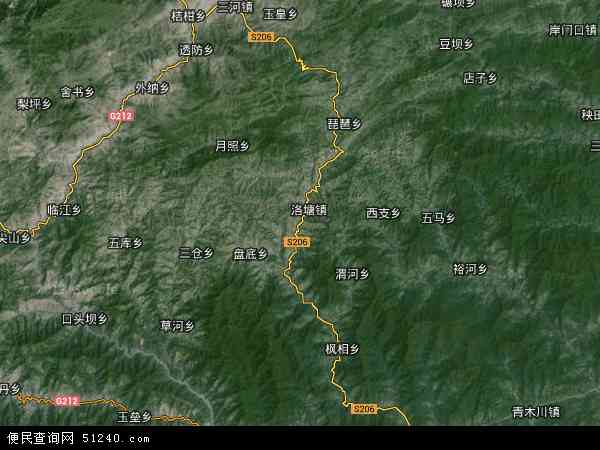 甘肃武都琵琶镇卫星地图与青木信息解析